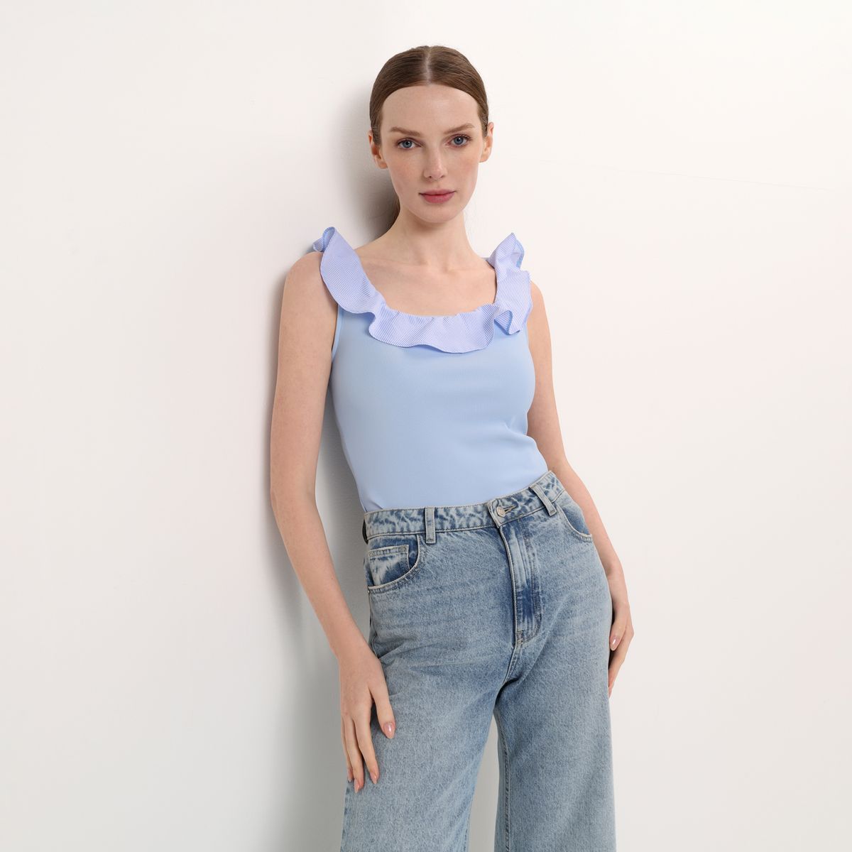 BASEMENT - Blusa Mujer con Boleros Sin mangas Basement
