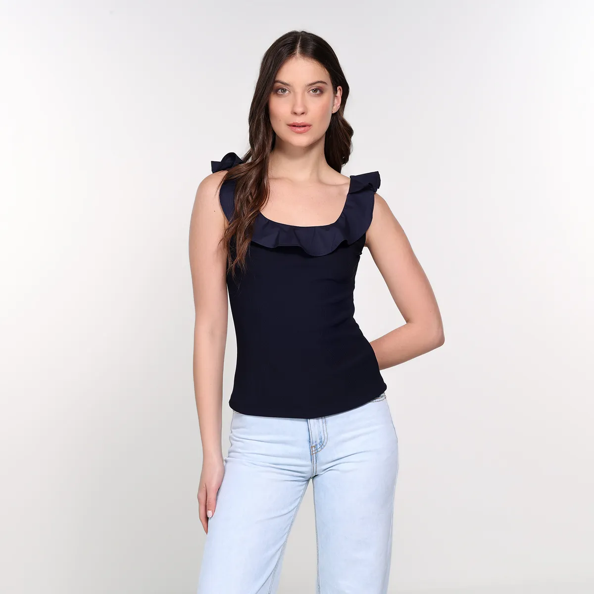 BASEMENT - Blusa Mujer con Boleros Sin mangas Basement