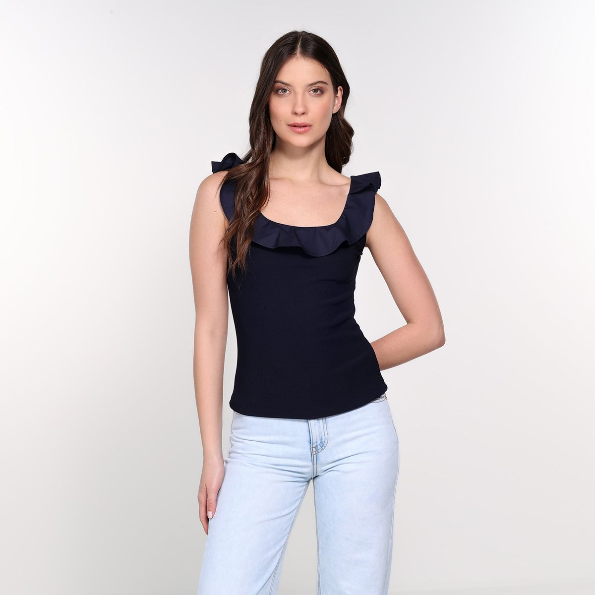 BASEMENT - Blusa Mujer con Boleros Sin mangas Basement