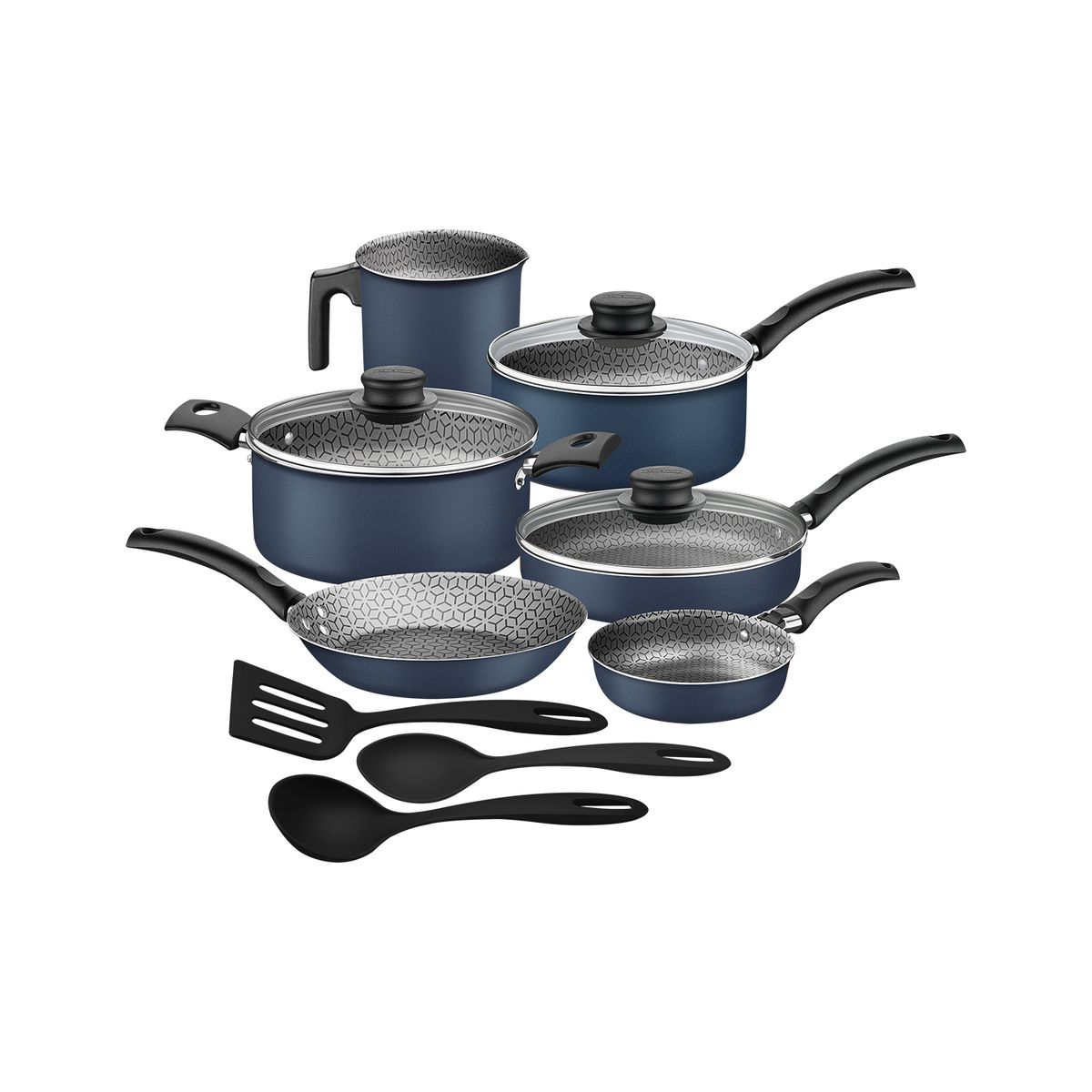 TRAMONTINA - Juego de ollas Tramontina: Turim Bateria Aluminio 12 piezas