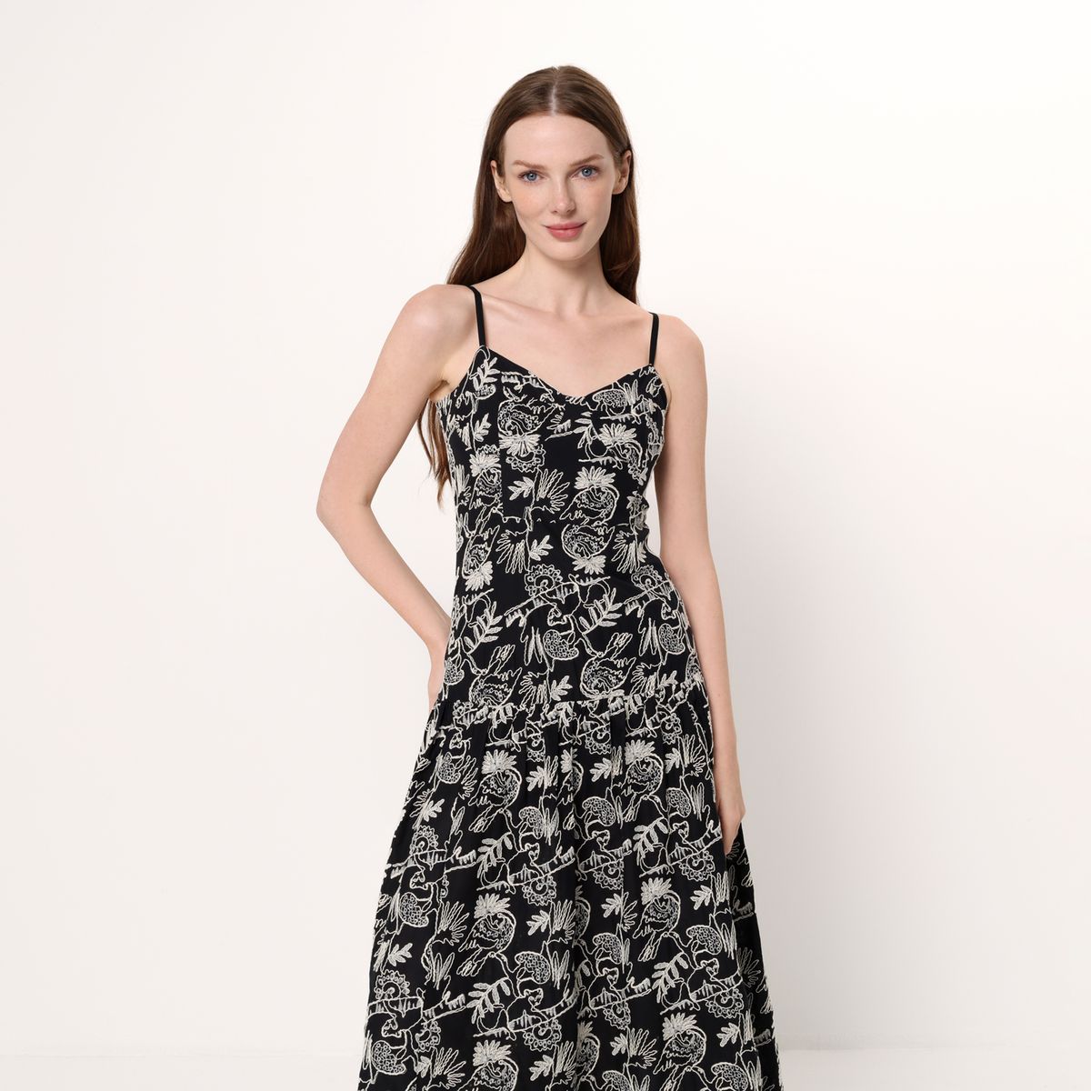 BASEMENT - Vestido Mujer Largo Casual Basement