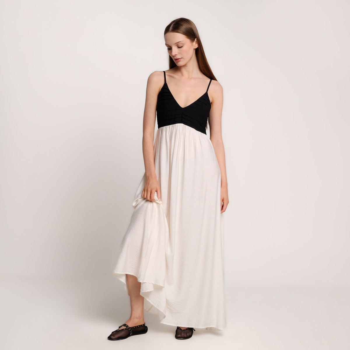 BASEMENT - Vestido Mujer Largo Casual  Basement