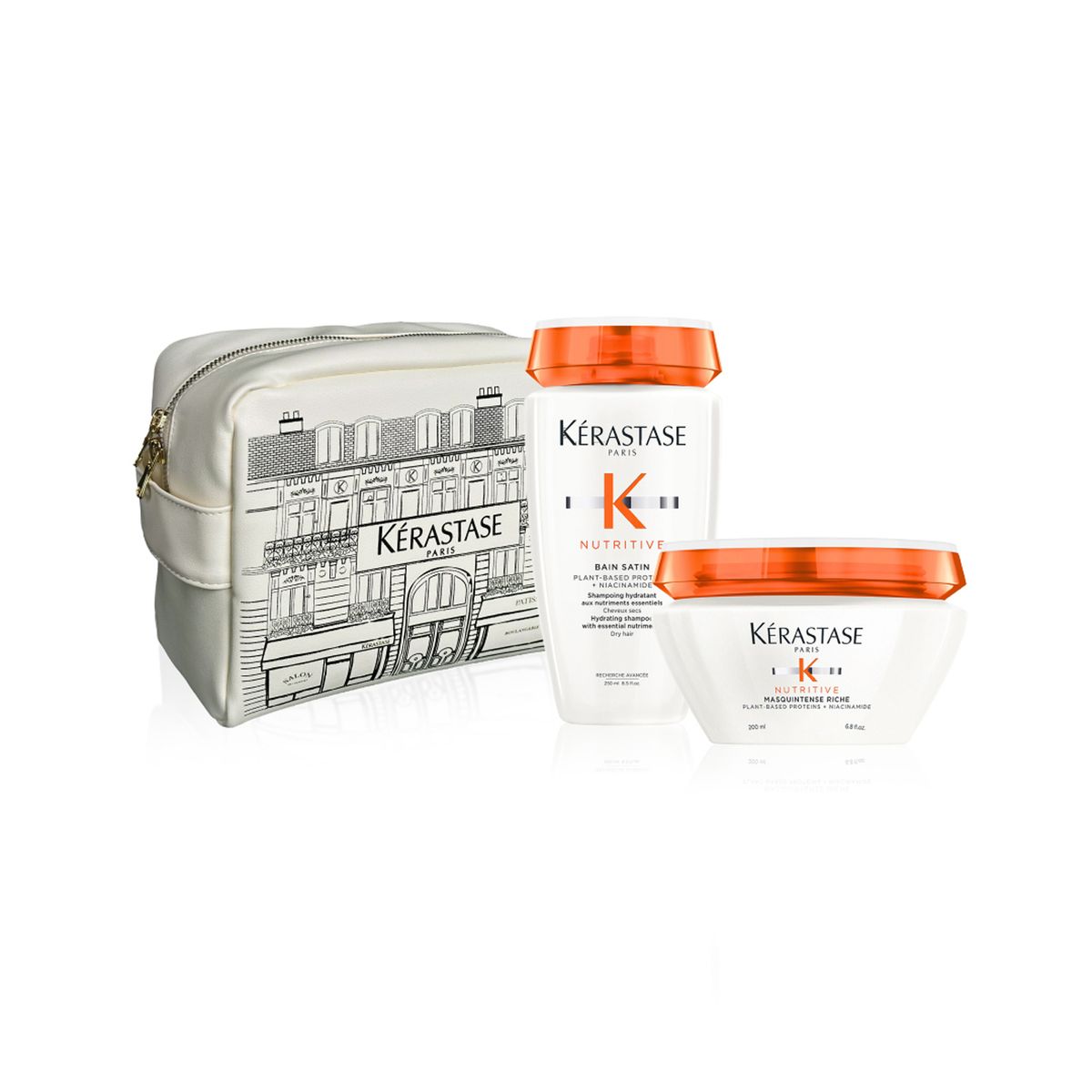 KERASTASE - Tratamiento capilar Pack Navidad: Nutritive Set Nutrición Profunda + cosmetiquera Kerastase