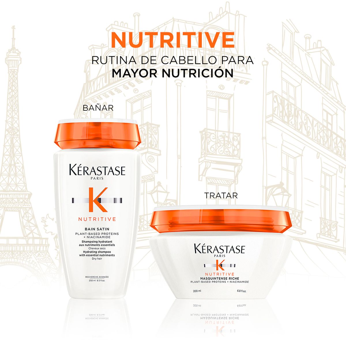 KERASTASE - Tratamiento capilar Pack Navidad: Nutritive Set Nutrición Profunda + cosmetiquera Kerastase