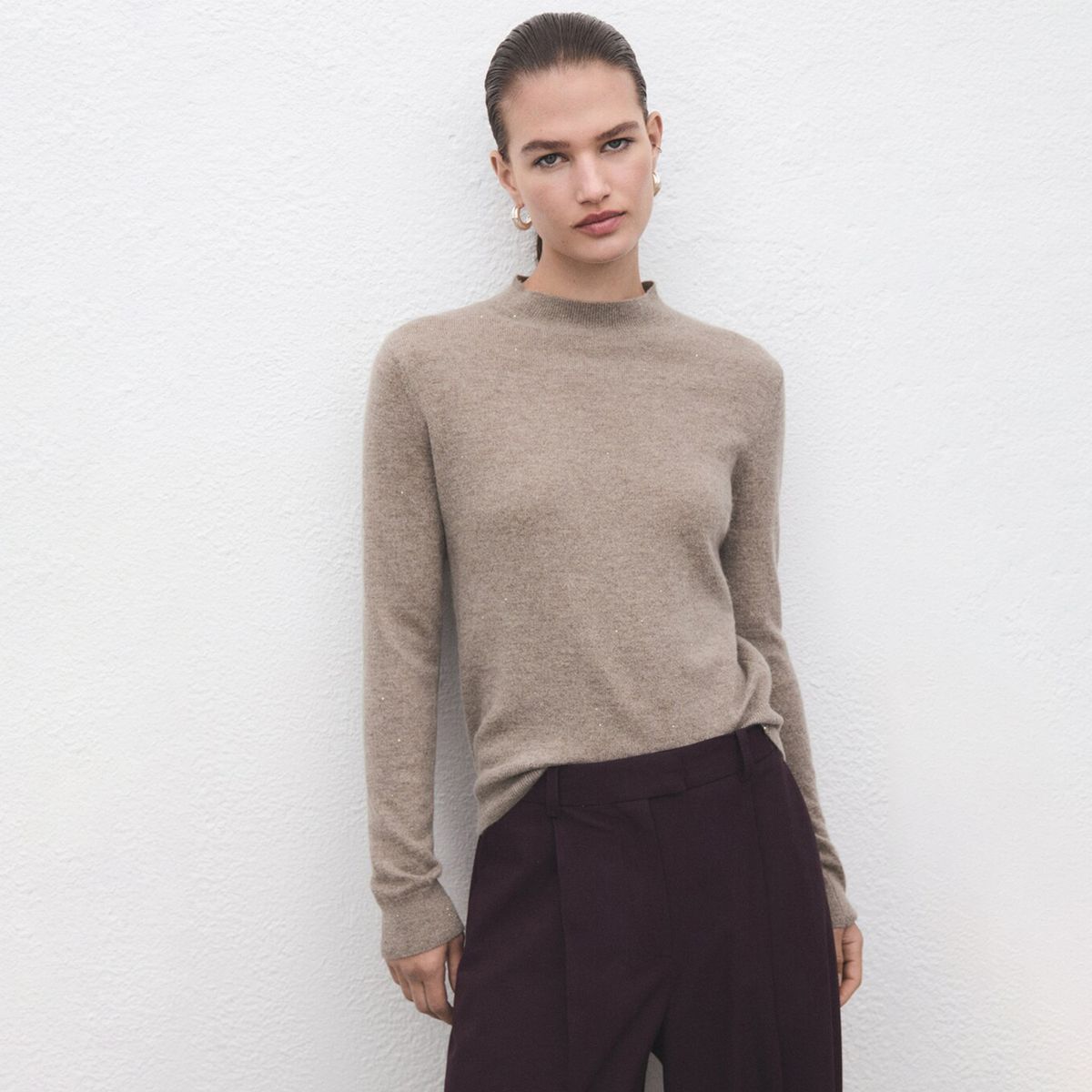 MANGO - Saco Mujer Brillante Mango