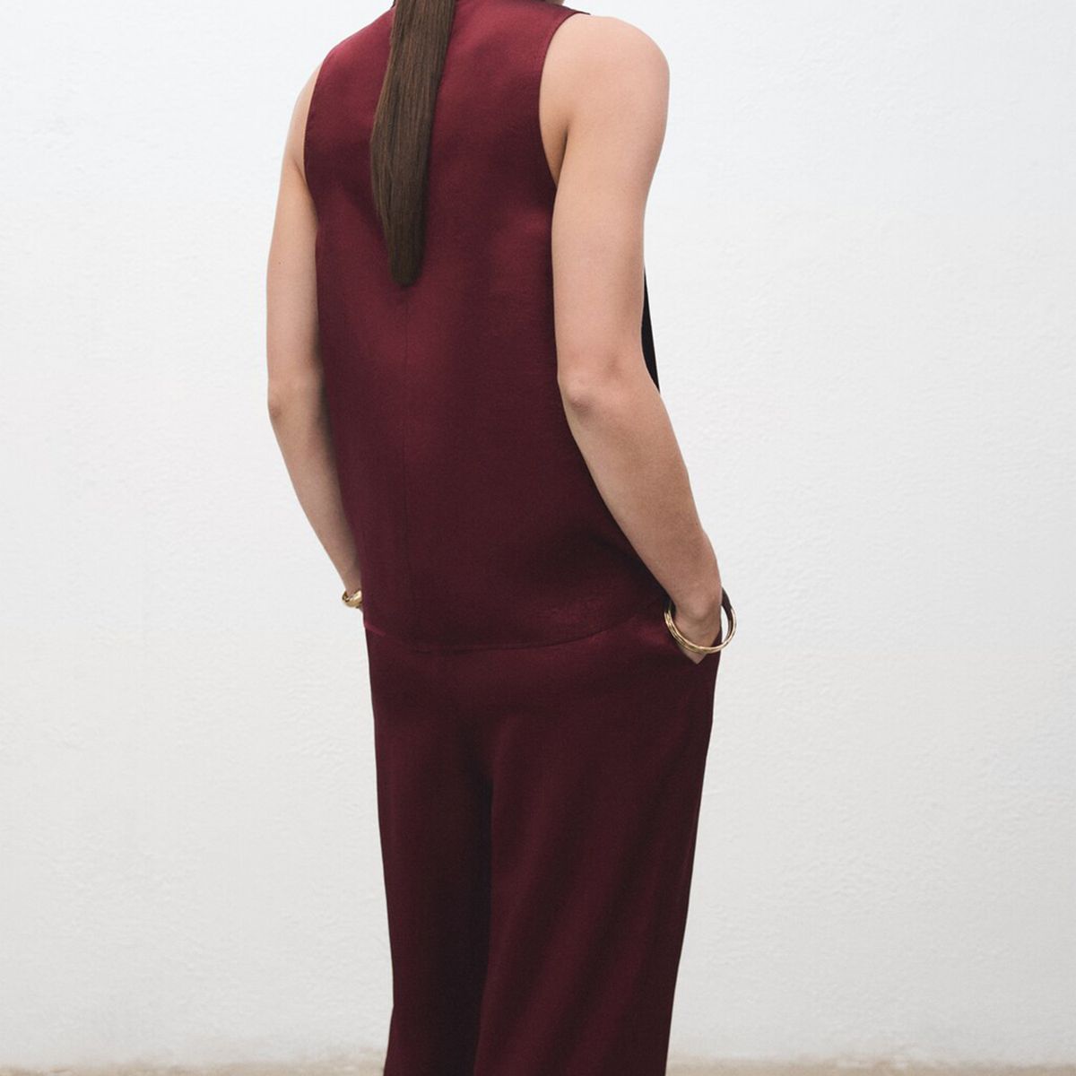 MANGO - Blusa Mujer Sin mangas Mango