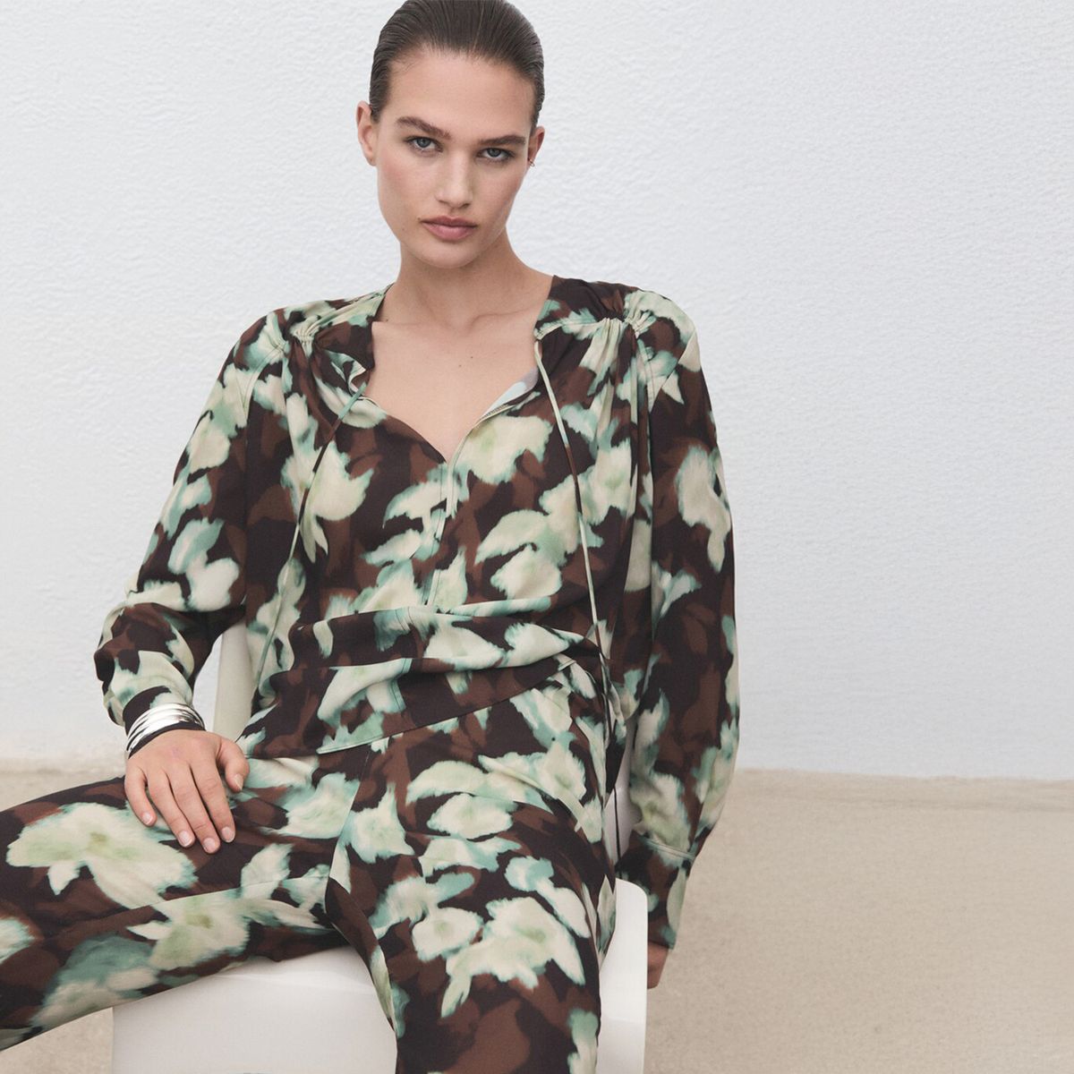 MANGO - Blusa Mujer Manga larga Mango