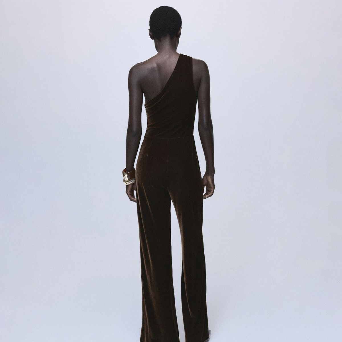 MANGO - Enterizo Mujer Largo Casual de Terciopelo Mango