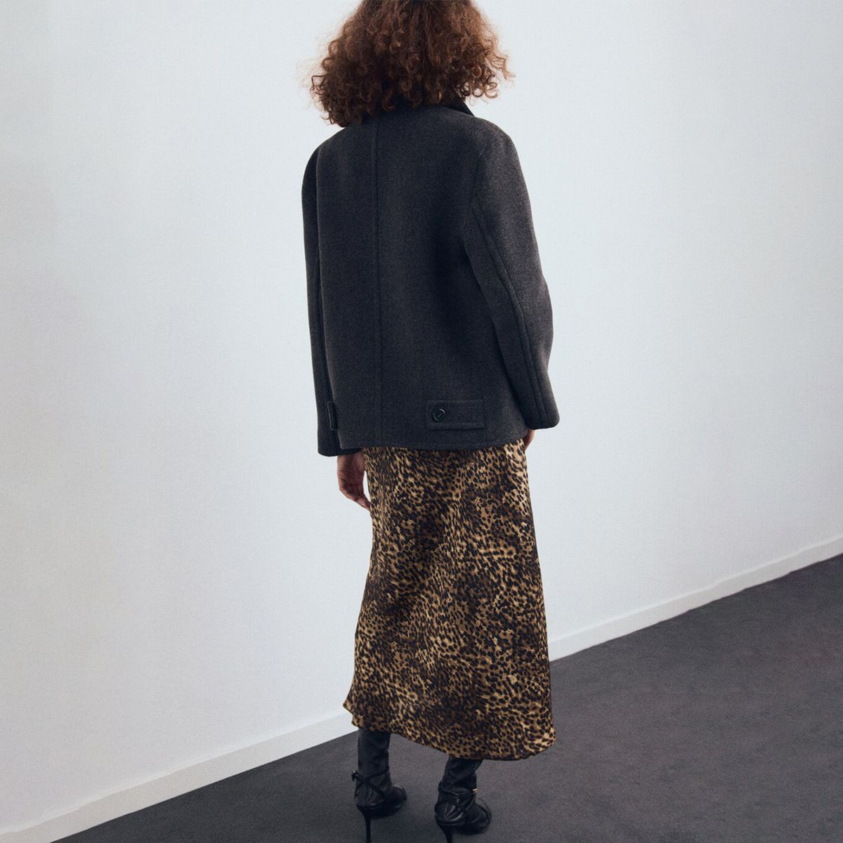 MANGO - Falda Midi Mujer Animal print Mango