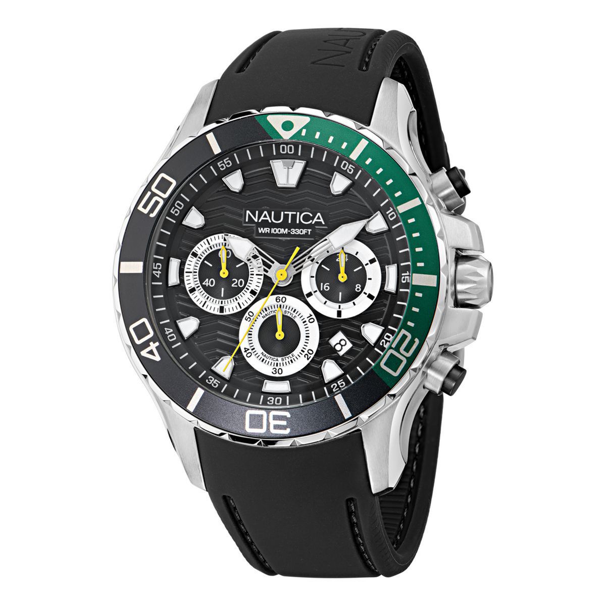 NAUTICA - Reloj Nautica Hombre NST. Reloj Silicona Negro NAPNSS502