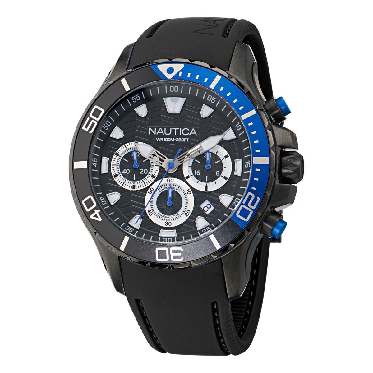 NAUTICA - Reloj Nautica Hombre NST. Reloj Silicona Negro NAPNSS506