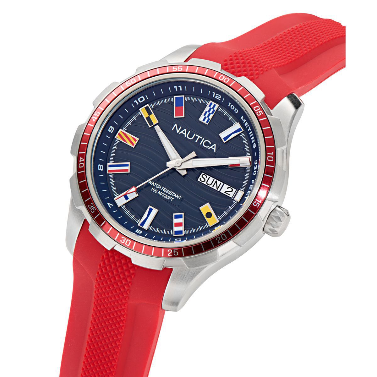 NAUTICA - Reloj Nautica Hombre NST Everyday. Reloj Silicona Rojo NAPNSF510