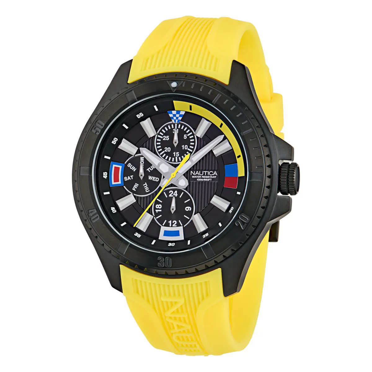 NAUTICA - Reloj Nautica Hombre NCT Leeway. Reloj Silicona Amarillo NAPLWF5O2