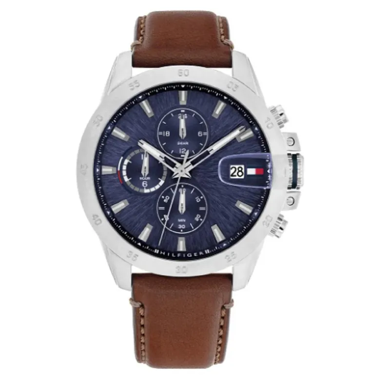 TOMMY HILFIGER - Reloj Tommy Hilfiger Hombre 1792195 . Reloj Cuero Azul