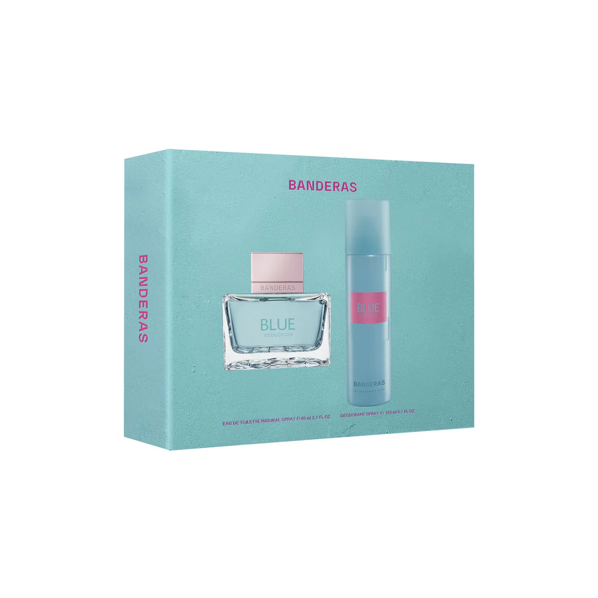 BANDERAS - Set de Perfume Mujer Banderas Incluye Blue Seduction for Women Eau de toilette 80ml + Desodorante 150ml 