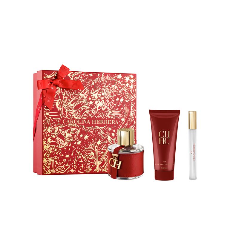 CAROLINA HERRERA - Set de perfume Mujer Carolina Herrera Incluye CH EDT 100ml + Body Lotion + Travel Size