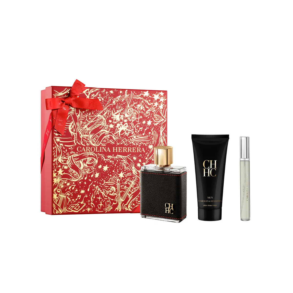 CAROLINA HERRERA - Set de Perfume Hombre Carolina Herrera Incluye CH Men Eau de toilette 100 ml + After Shave + Travel Size 
