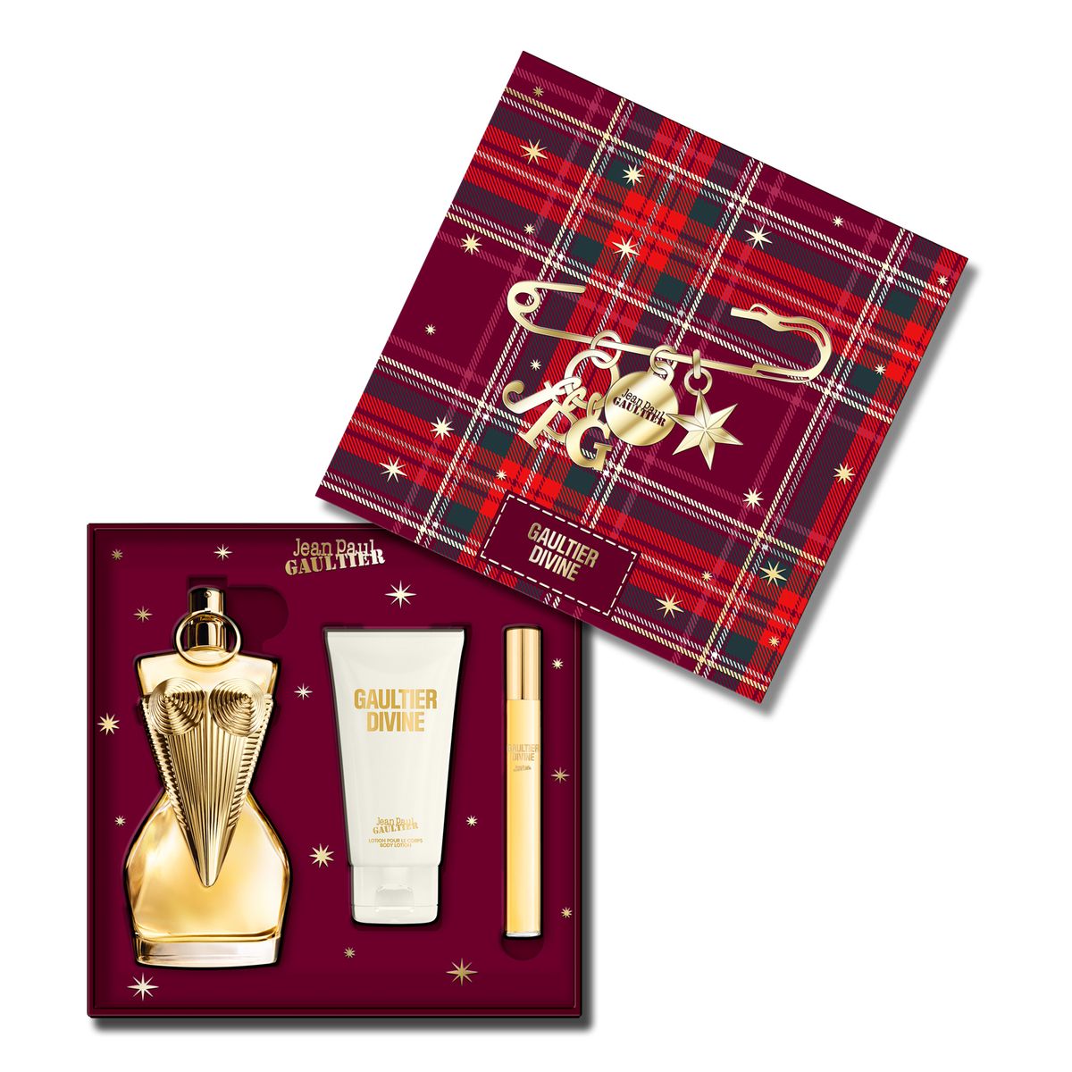 JEAN PAUL GAULTIER - Set de Perfume Mujer Jean Paul Gaultier Incluye Gaultier Divine Eau de parfum 100 ml + Body Lotion + Travel Size 