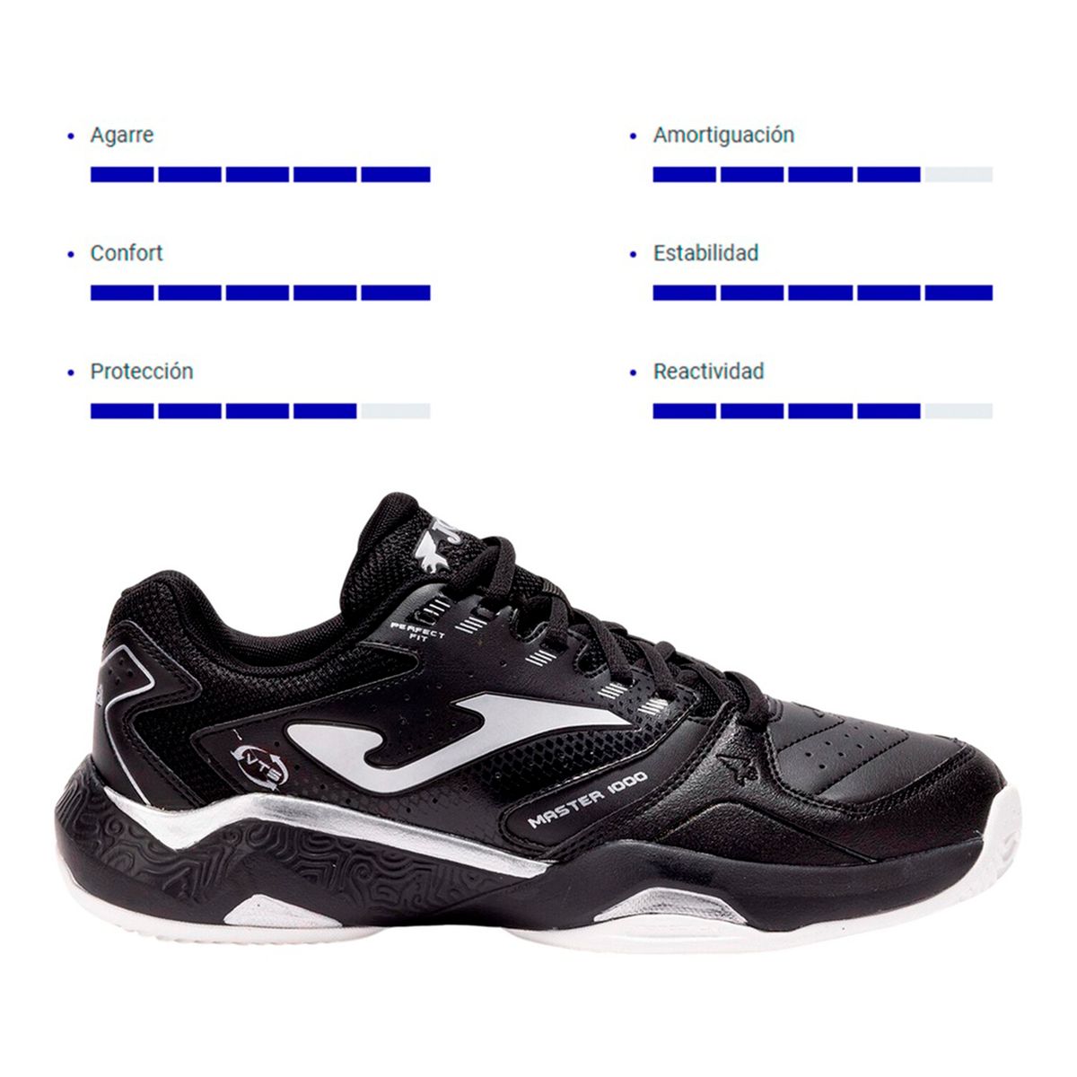 JOMA - Tenis Joma Hombre para jugar Tenis Master 1000 Negros