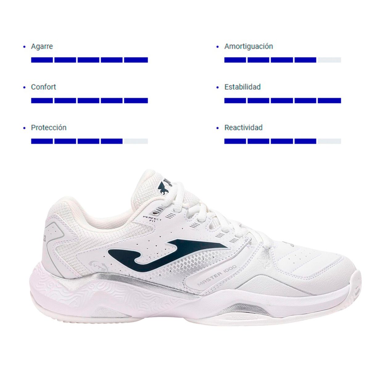 JOMA - Tenis Joma Hombre para jugar Tenis Master 1000 Blancos