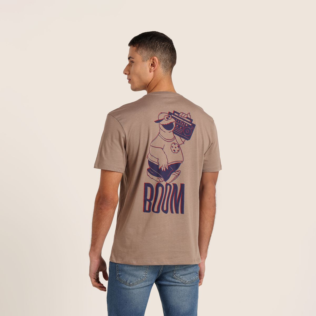 BEARCLIFF - Camiseta Hombre con Estampado de Algodón Bearcliff