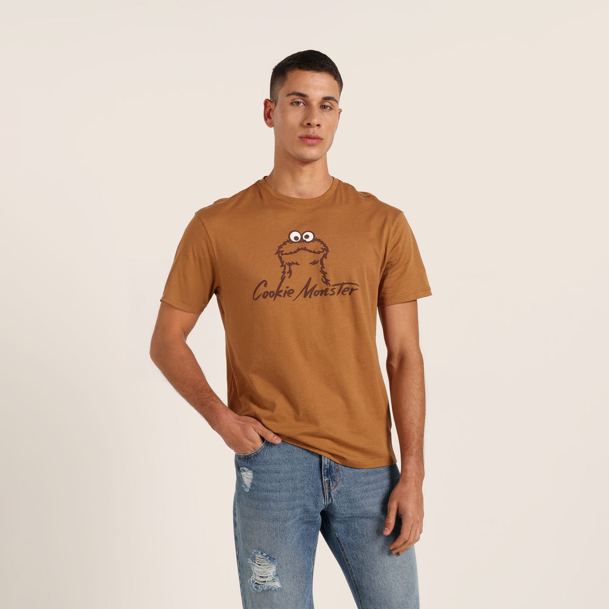 BEARCLIFF - Camiseta Hombre con Estampado de Algodón Bearcliff