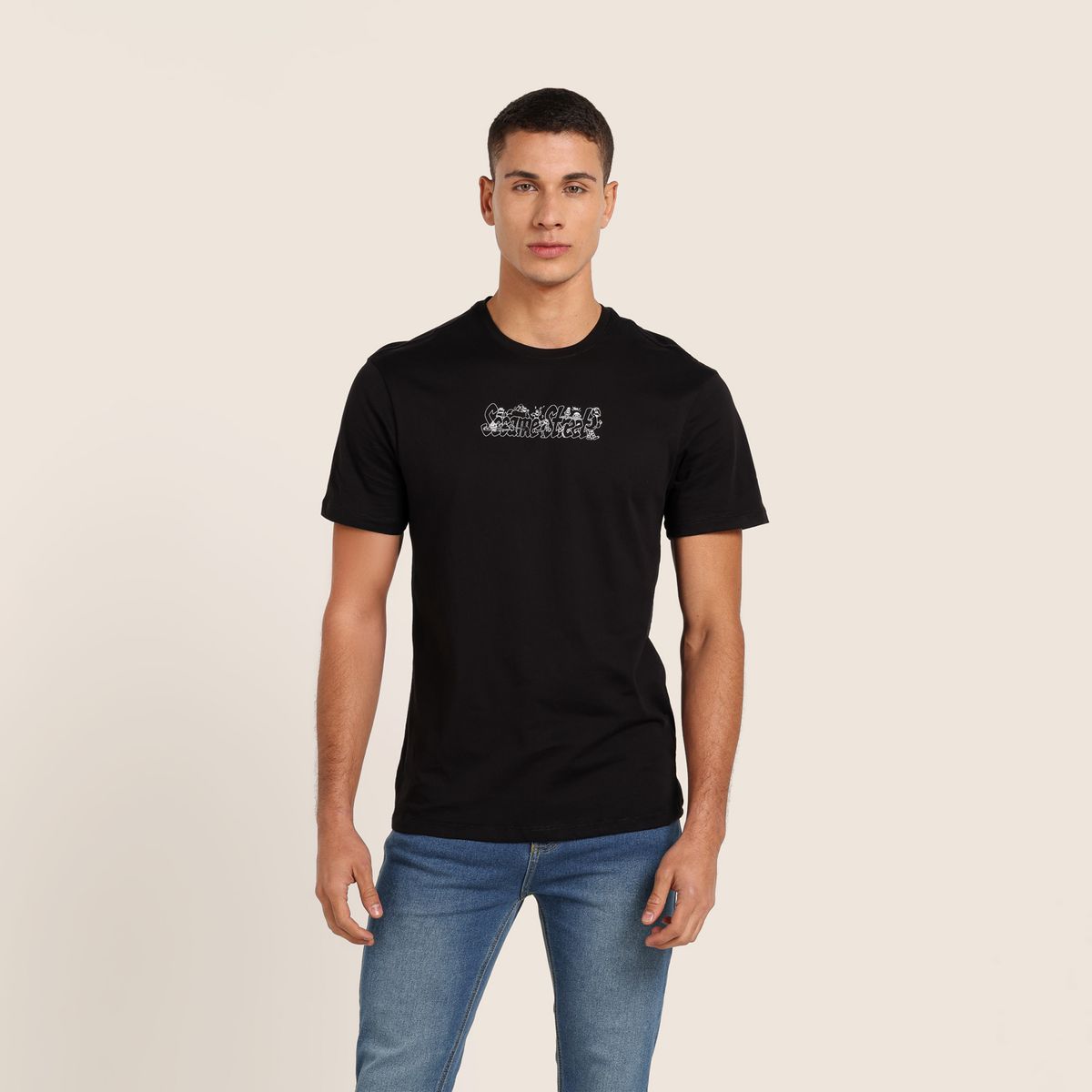 BEARCLIFF - Camiseta Hombre con Estampado de Algodón Bearcliff