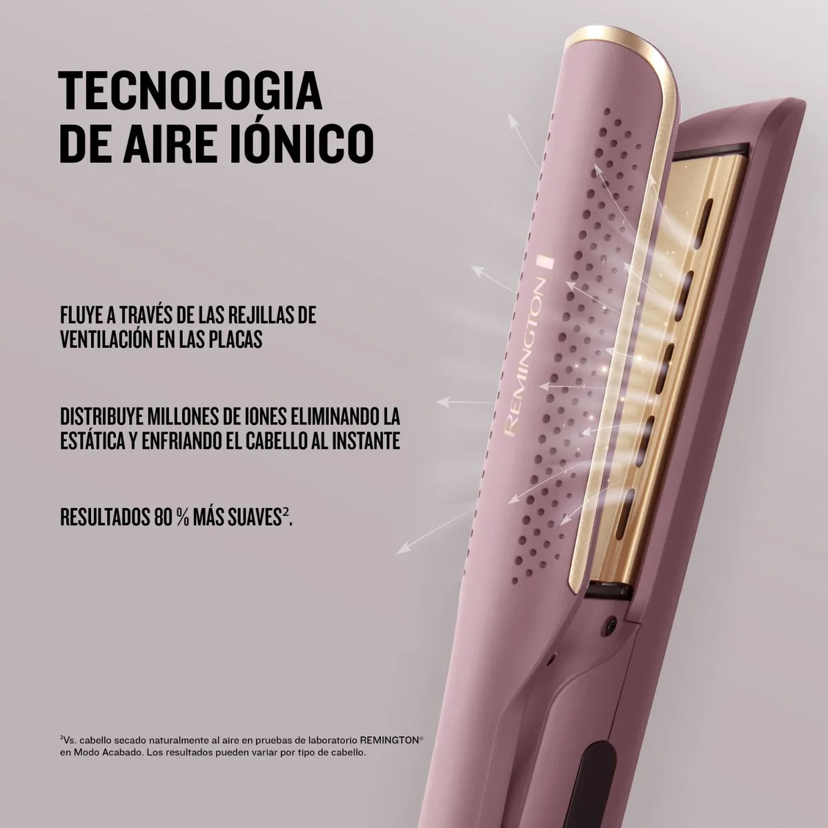 REMINGTON - Plancha de Pelo Estilizador de aire 2 en 1 Remington¿ AIRVive¿, AS8930-110F Cerámica