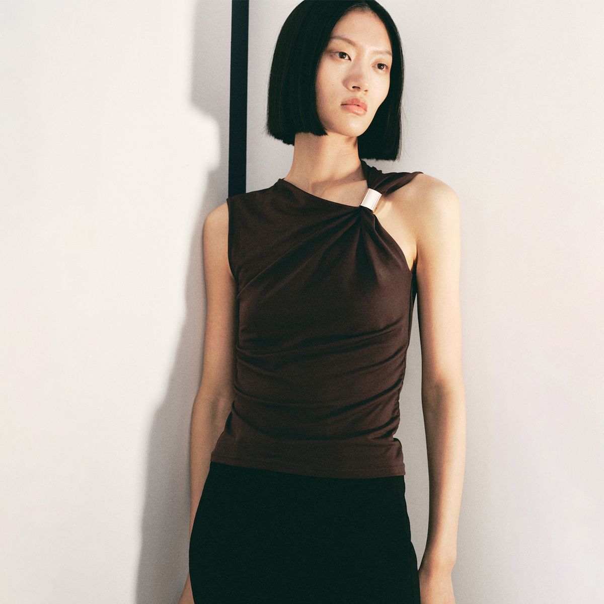 MANGO - Top Mujer Metalizado Sin mangas Mango