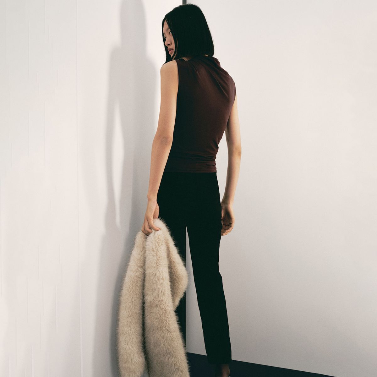 MANGO - Top Mujer Metalizado Sin mangas Mango