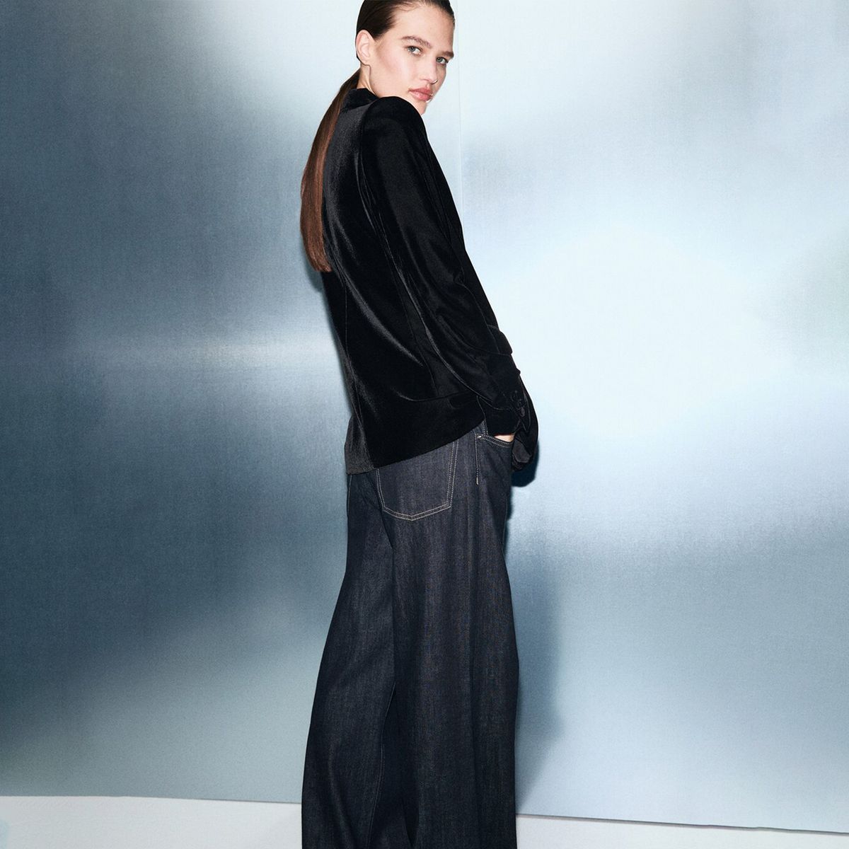 MANGO - Blazer Mujer de Terciopelo Mango