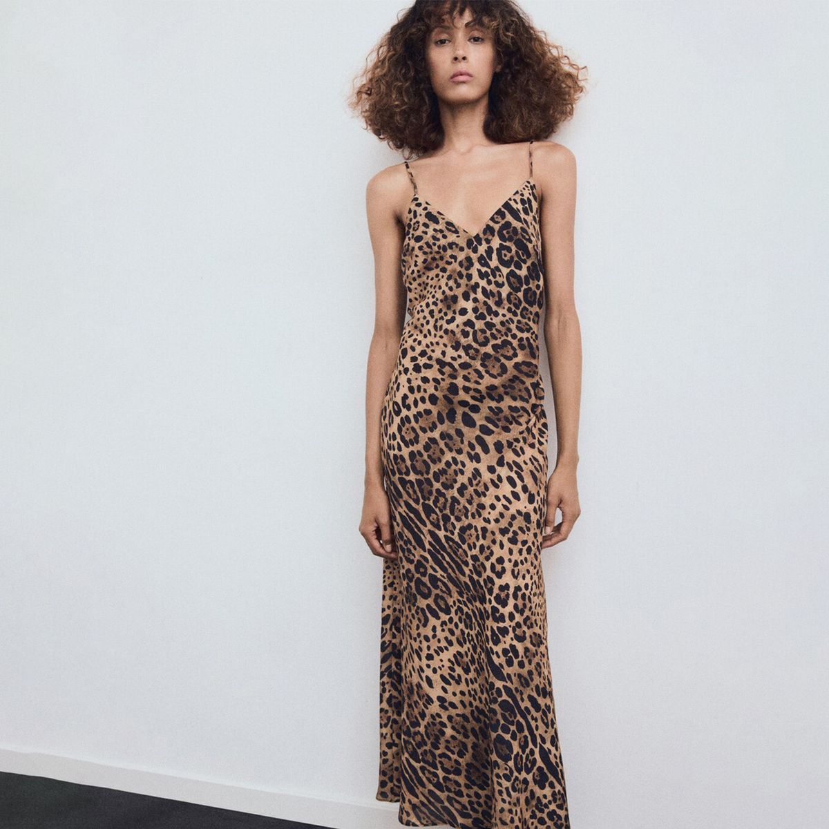 MANGO - Vestido Mujer Medio Casual Animal print Mango 