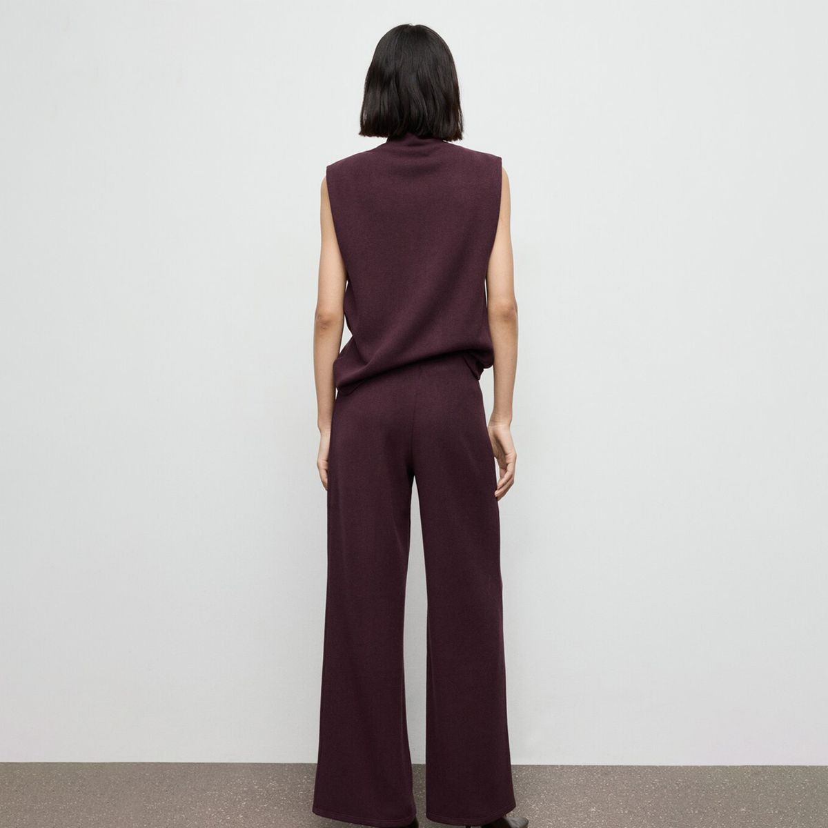 MANGO - Pantalón Recto Mujer Tiro medio Mango