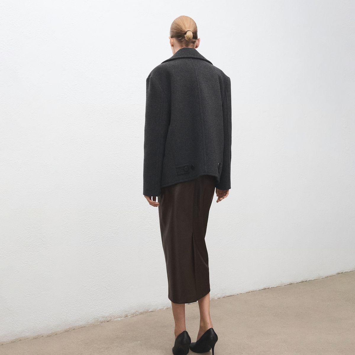 MANGO - Falda Midi Mujer Efecto cuero Mango 