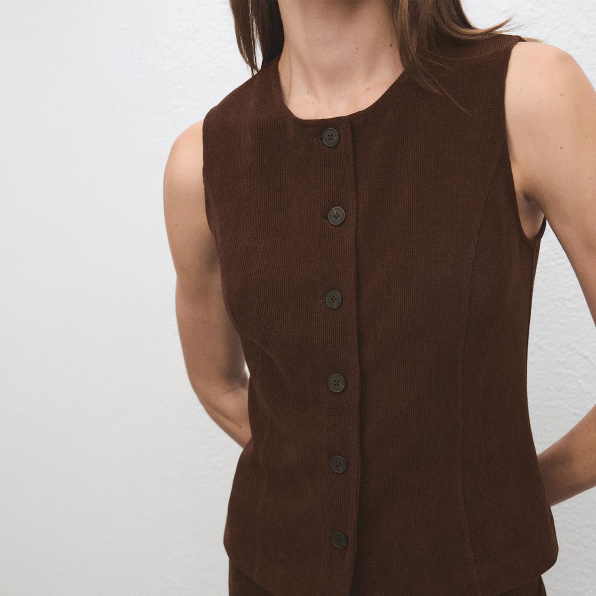 MANGO - Chaleco Mujer Sin mangas Mango 