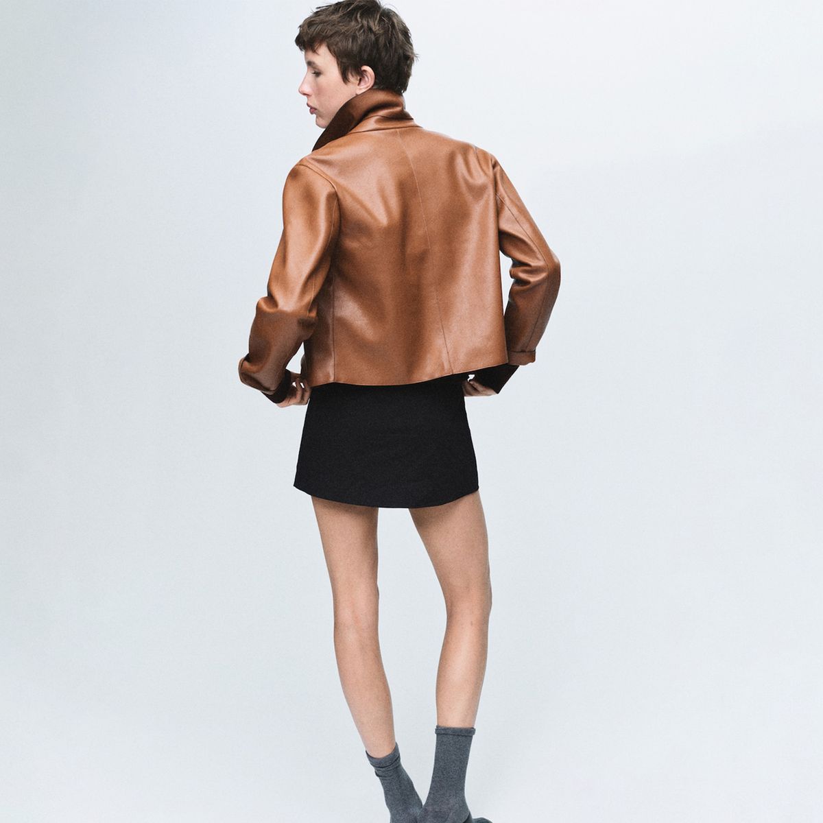 MANGO - Chaqueta Efecto cuero Mujer Efecto cuero MANGO