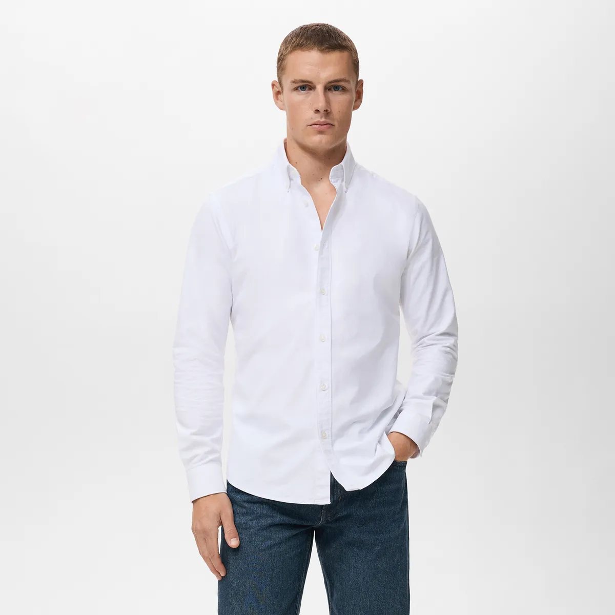 MANGO - Camisa Hombre Manga larga Mango