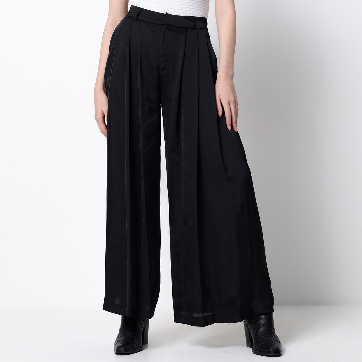 BASEMENT - Pantalón Recto Mujer Tiro alto Basement