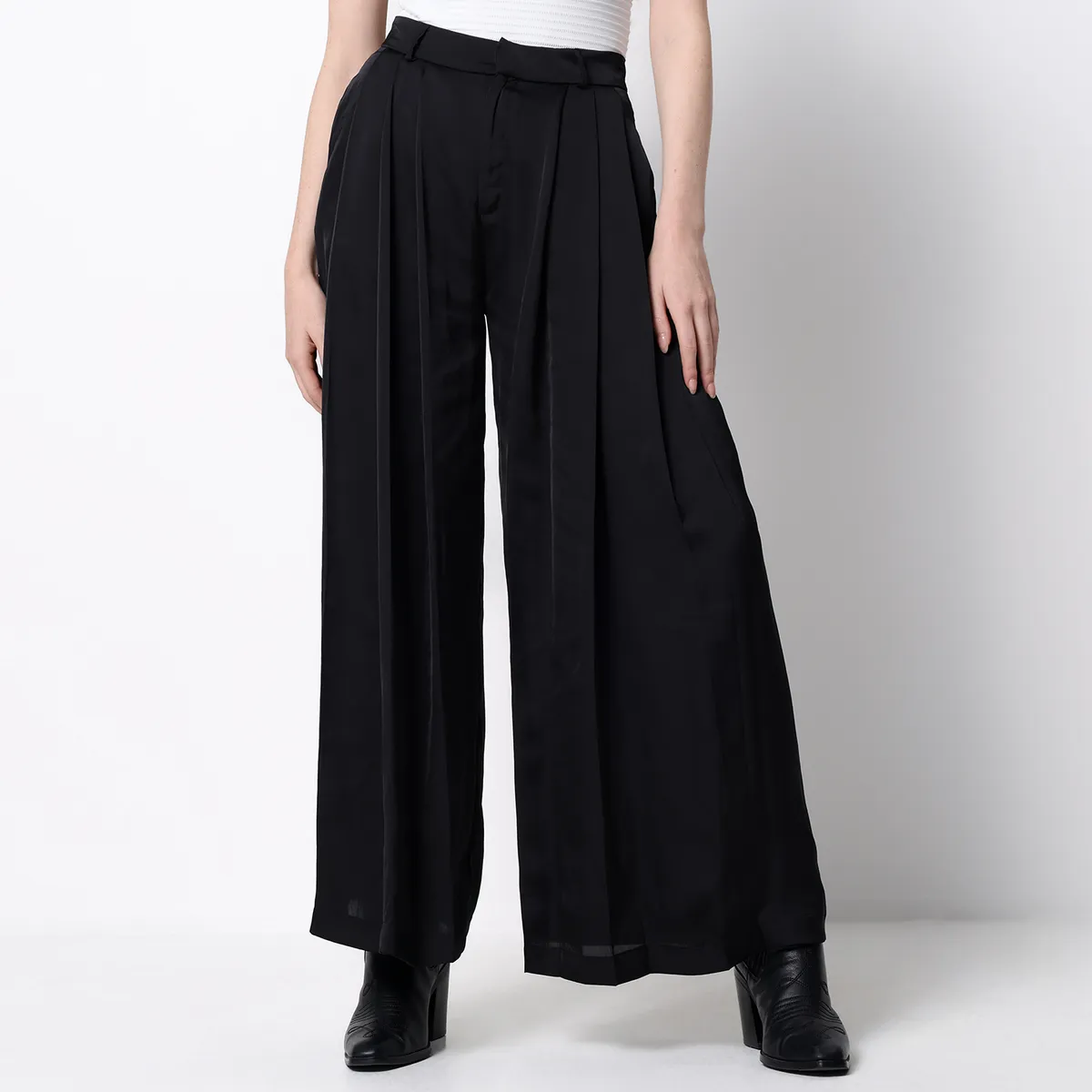 BASEMENT - Pantalón Recto Mujer Tiro alto Basement