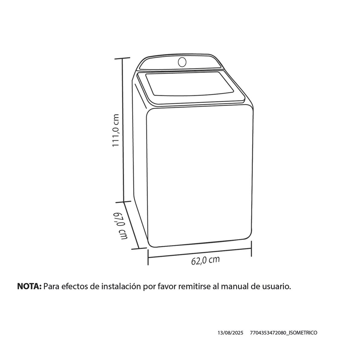 HACEB - Lavadora Haceb Carga Superior LA18EVI16B-CC1HW 