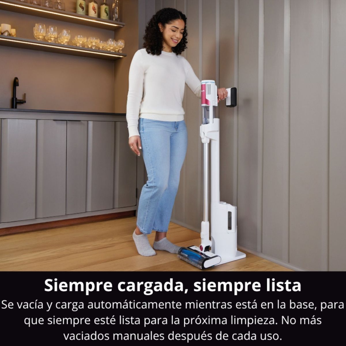 SHARK - Shark Aspiradora barredora inalámbrica con sistema de vaciado automático Clean & Empty SHARK BU3120  