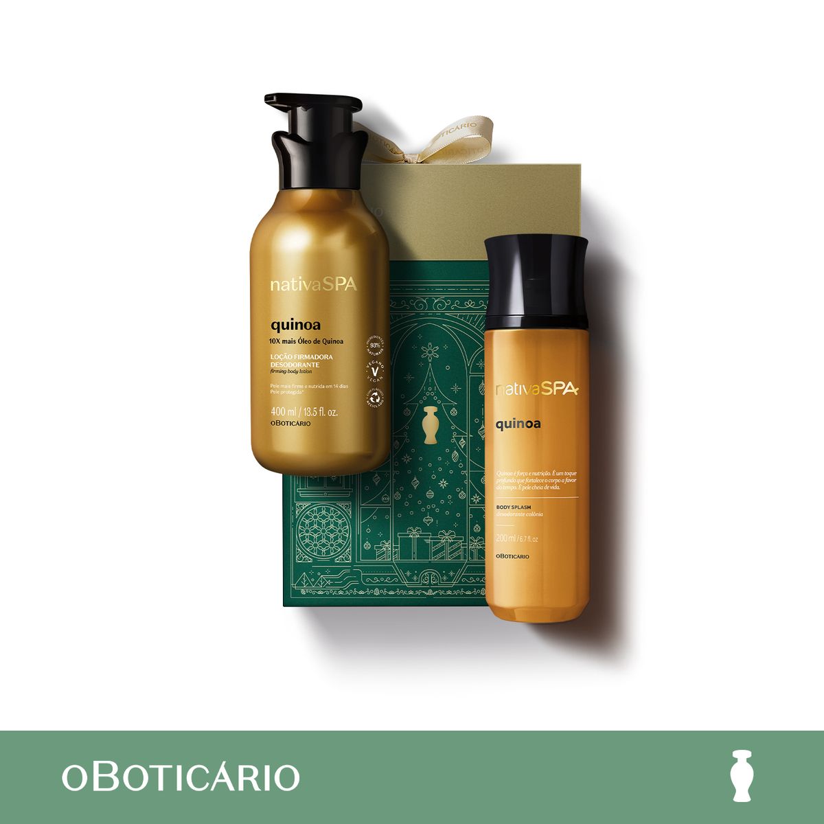 NATIVA SPA - Set Crema Kit regalo Navidad Quinoa Nativa Spa O Boticario incluye 2 Productos 