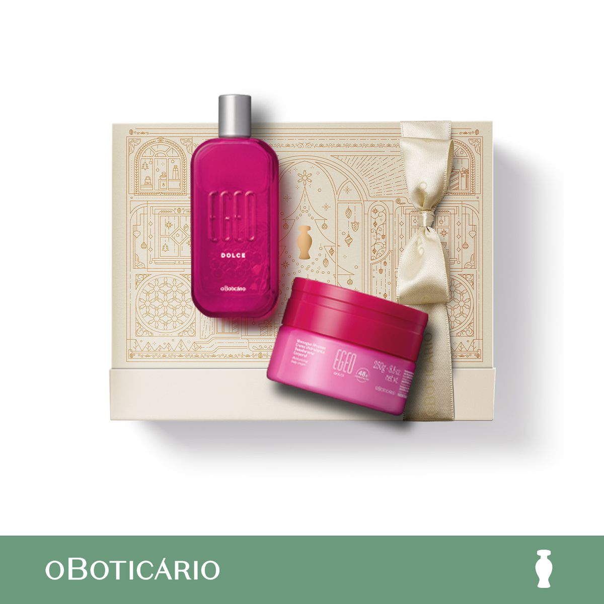 EGEO - Set de Perfume Mujer Egeo O Boticario incluye Dolce Eau de toilette 90ml , Crema hidratante corporal Mousse 250g 