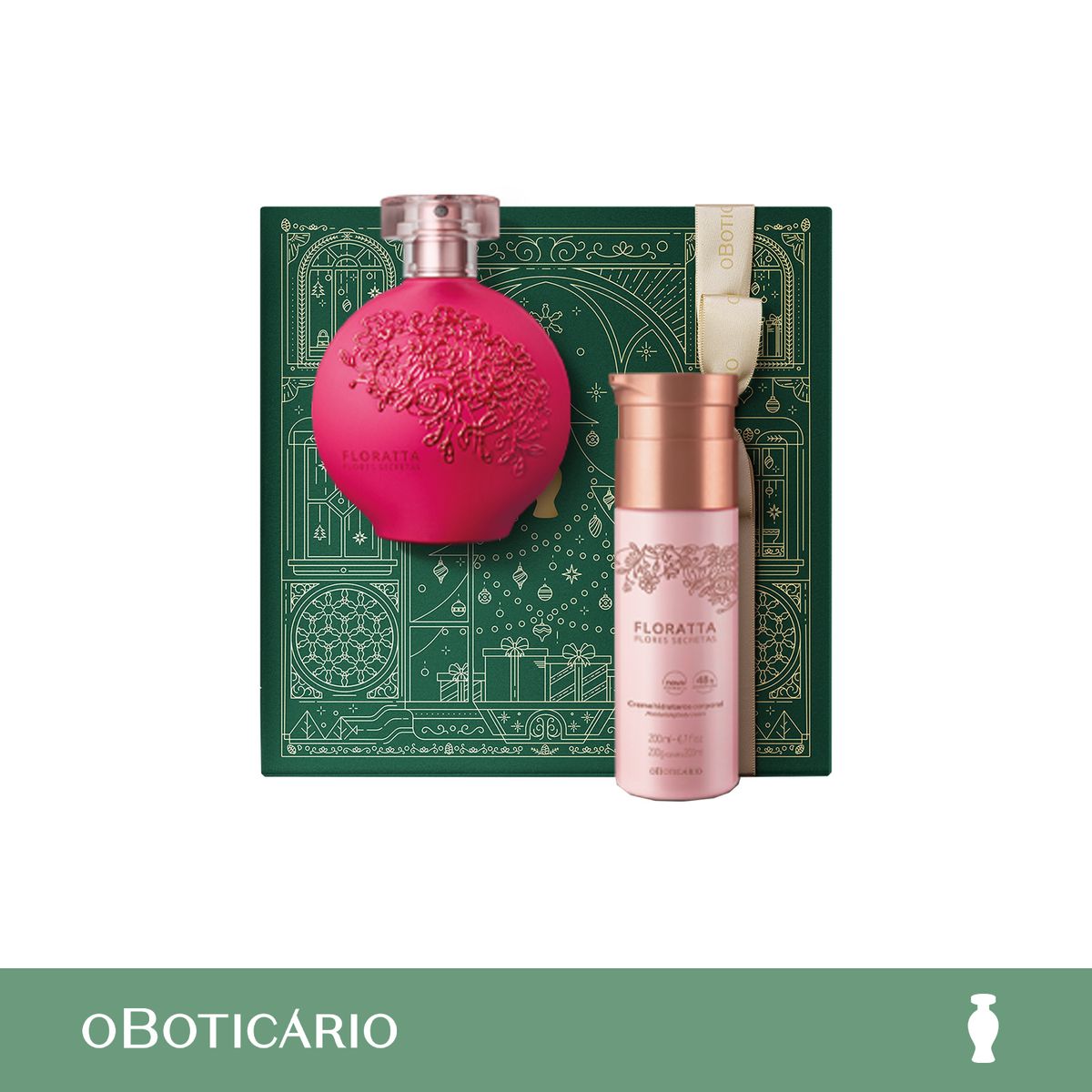FLORATTA - Set de Perfume Mujer Floratta O Boticario incluye Floratta Flores Secretas Eau de toilette 75 ml , Crema Hidratante Corporal Floratta Flores Secretas 200 ml 