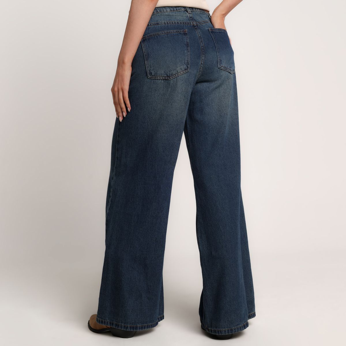 BASEMENT - Jean Wide leg Mujer Tiro medio Basement