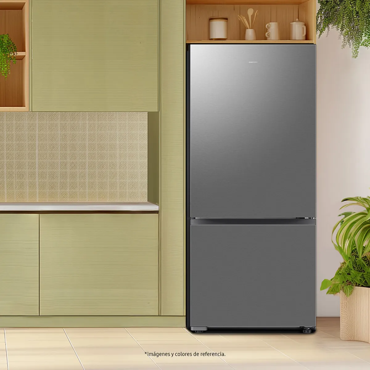 SAMSUNG - Nevera Samsung Congelador Inferior 427 Lts RB43DG6005S9CO con Inteligencia Artificial