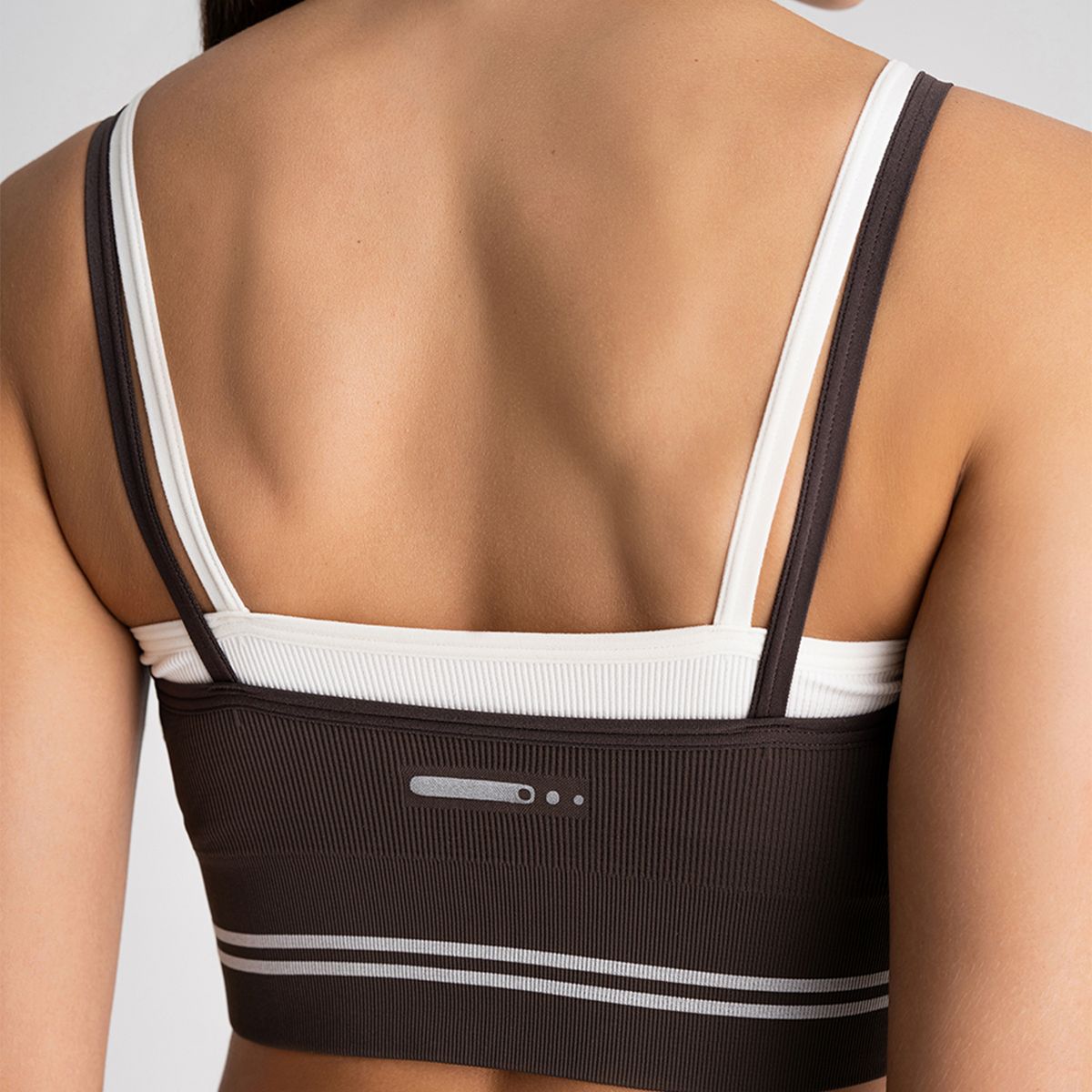 PUNTO BLANCO - Top Deportivo Training Mujer Acanalado Punto Blanco