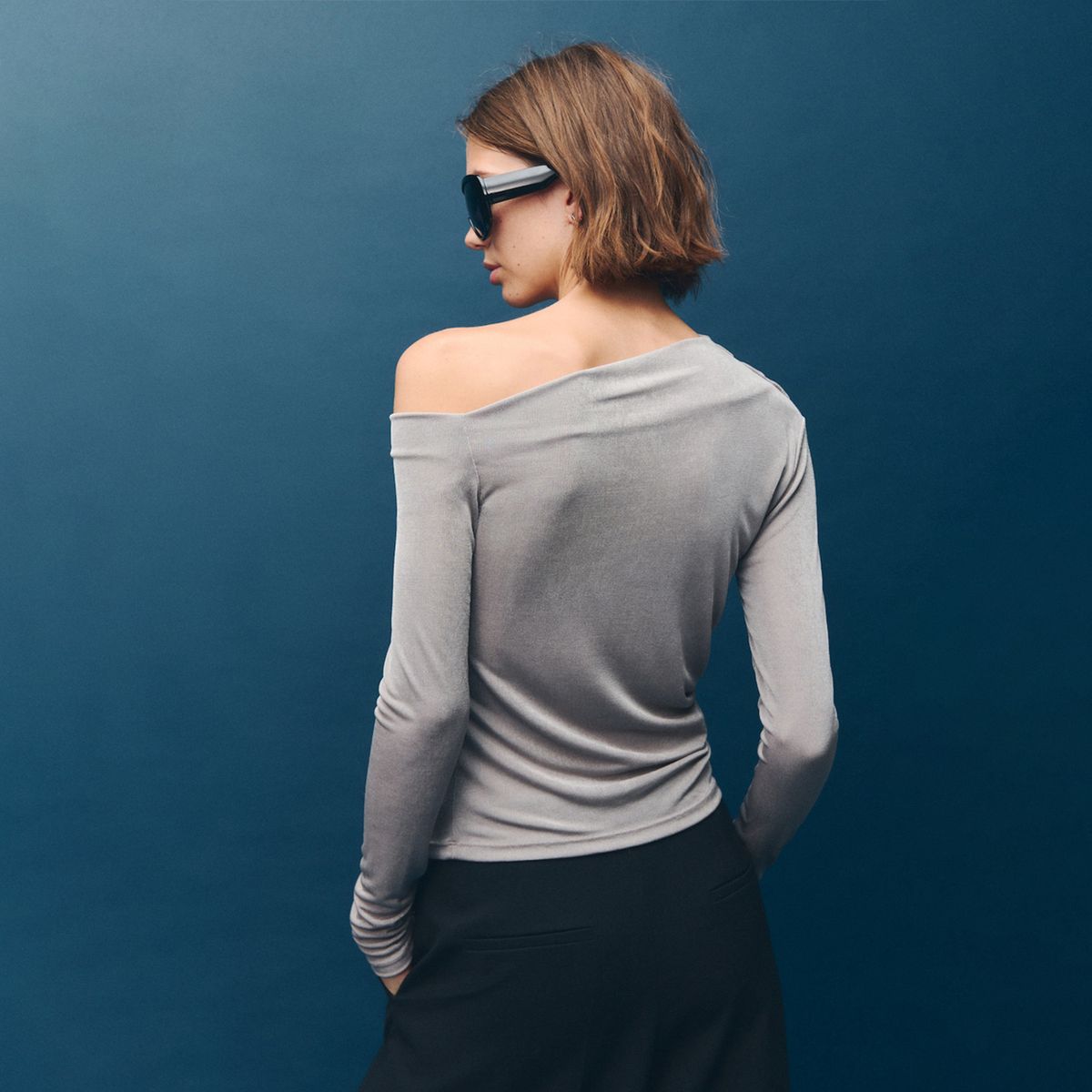 MANGO - Camiseta Mujer Manga larga Mango 