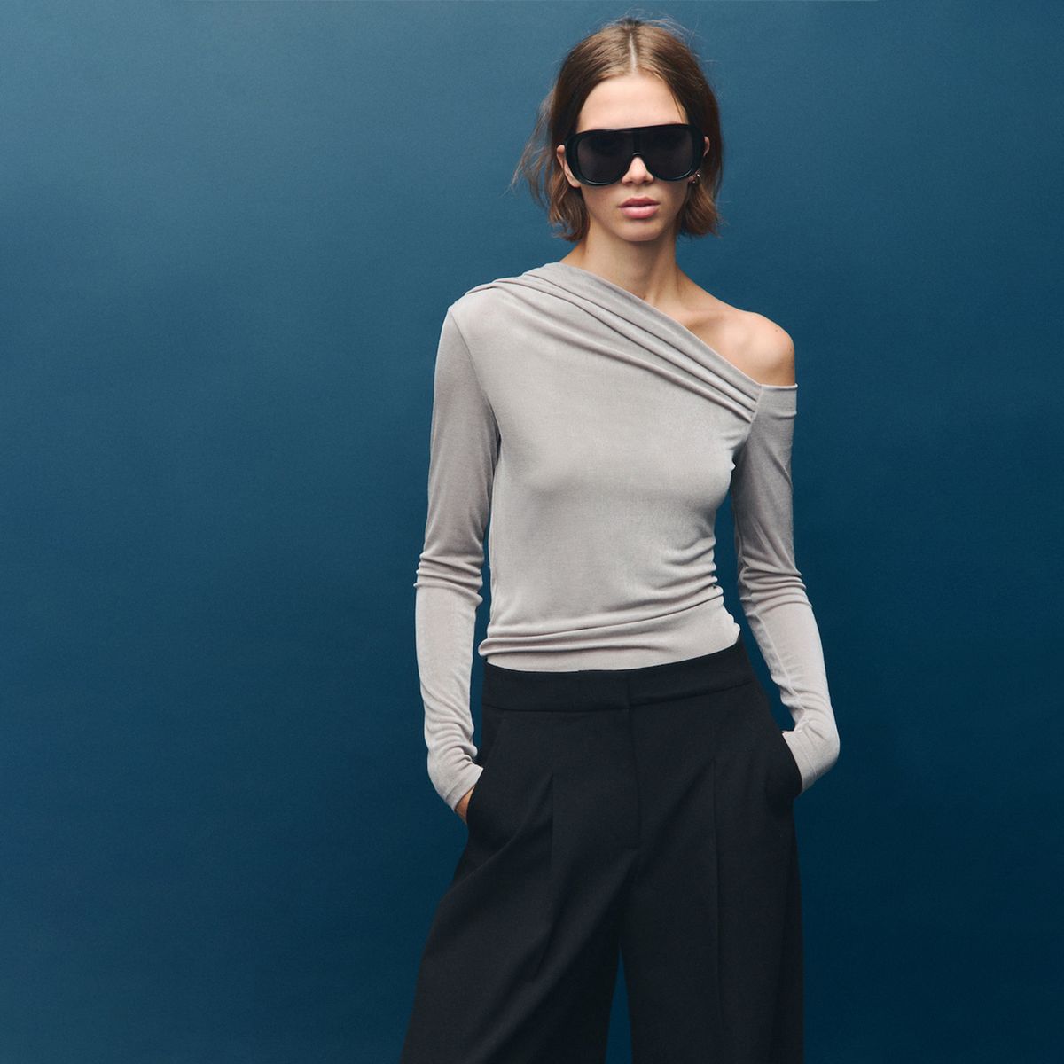 MANGO - Camiseta Mujer Manga larga Mango 