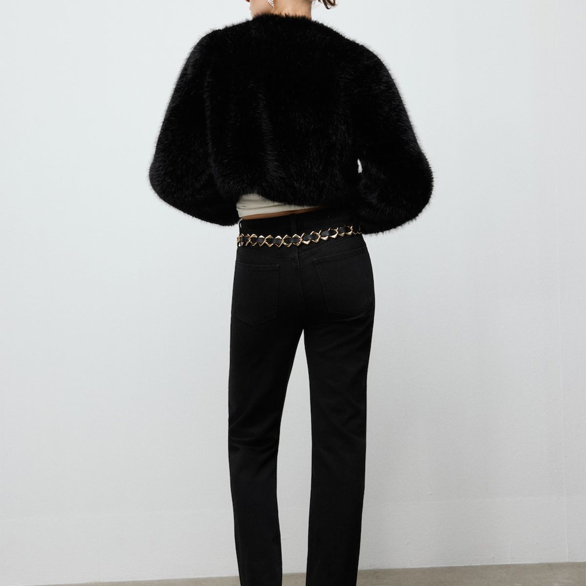 MANGO - Chaqueta Mujer Efecto pelo Mango 